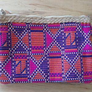 Multi Color Woven Clutch